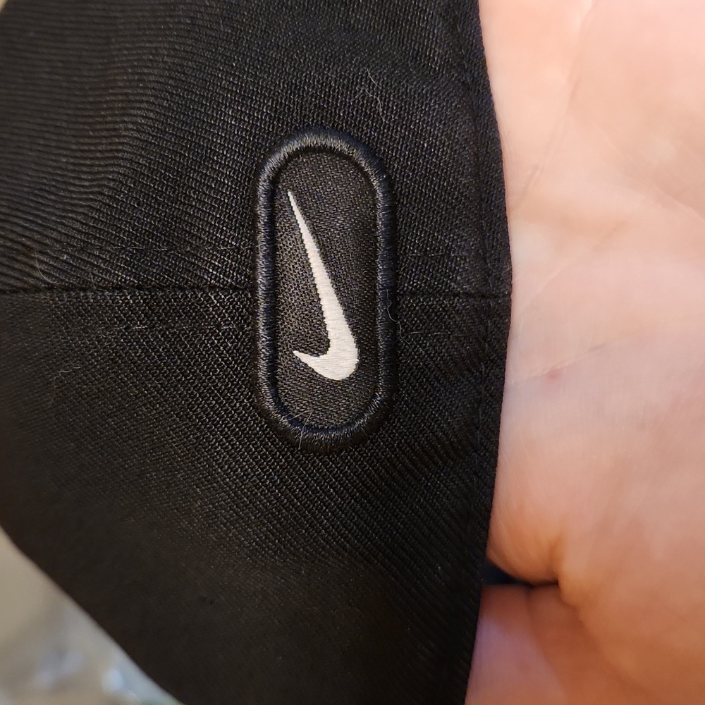 Nike Black & White Center Swoosh Embroidered 7 1/8 Hat Vintage 90s Rare - Picture 5 of 7